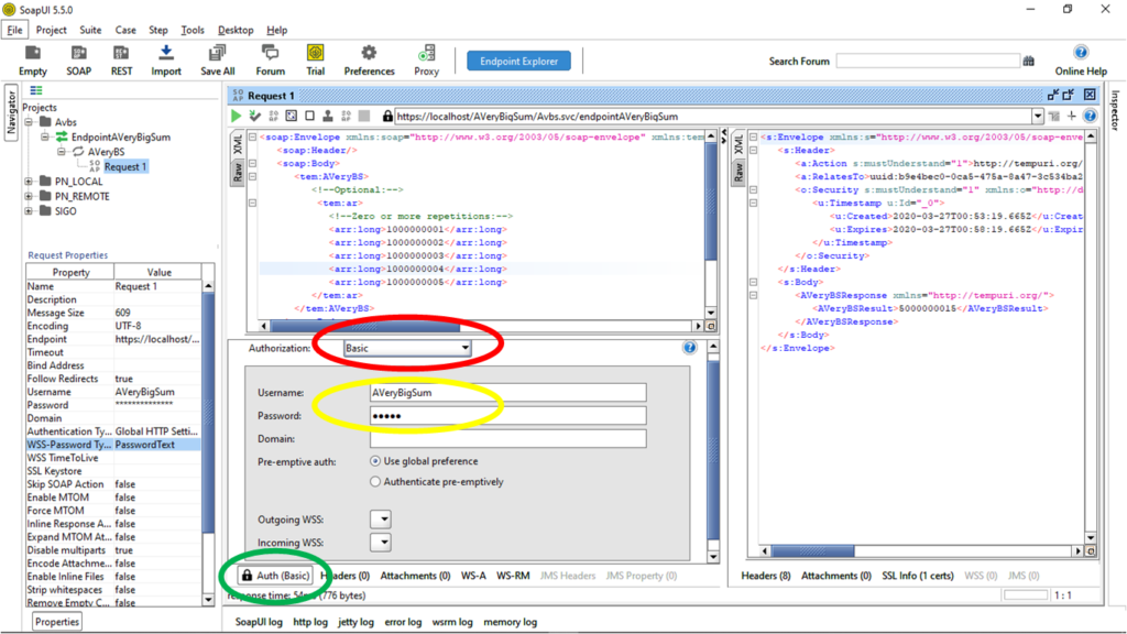 Invoking SOAP Services using SoapUI Basic Authentication, Part II